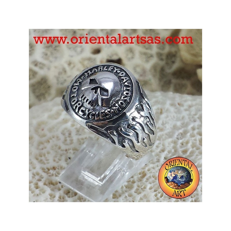 Ring Skull Biker Silber