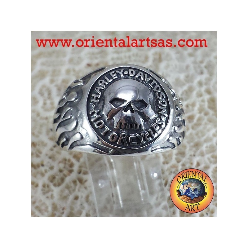 Ring Skull Biker Silber