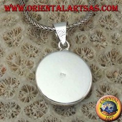 Pendentif pendentif en argent oeil de Sainte Lucie coquille Astraea rugosa