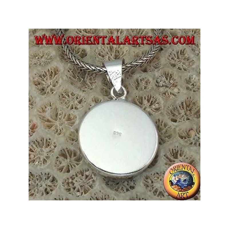 Colgante de plata colgante ojo de Santa Lucía concha Astraea rugosa