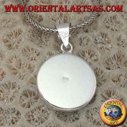 Pendant silver pendant eye of Saint Lucia shell Astraea rugosa