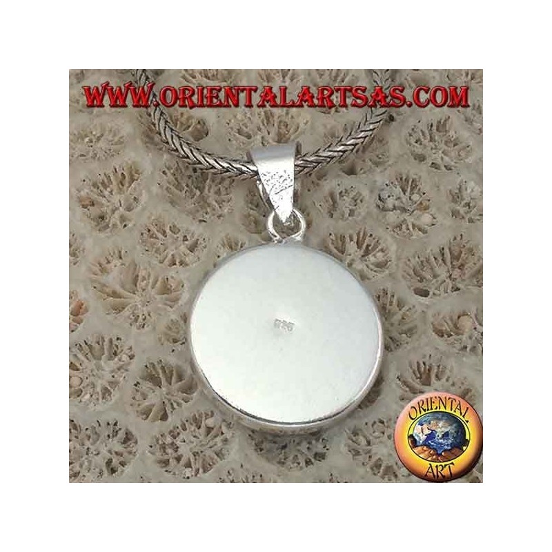 Colgante de plata colgante ojo de Santa Lucía concha Astraea rugosa