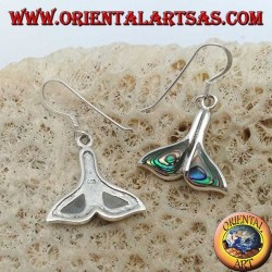 Silberwalschwanzohrringe mit Paua-Muschel (Haliotis iris)