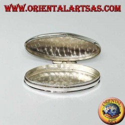 Pillendose in Silber (925 ‰) mit ovaler Gravur
