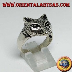 Silberring mit Fuchskopf