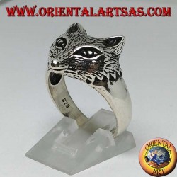 Silberring mit Fuchskopf