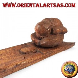 Incense burner, suar wood yogi