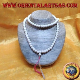 Buddhistischer Mālā-Rosenkranz mit 108 Körnern aus Yakknochen