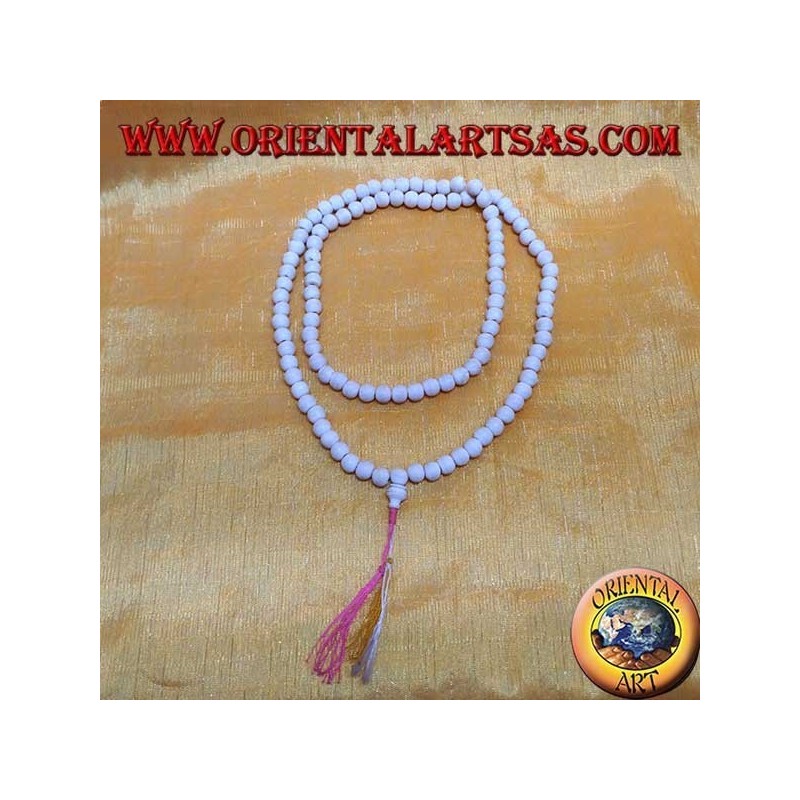 Chapelet bouddhiste Mālā à 108 grains en os de yak