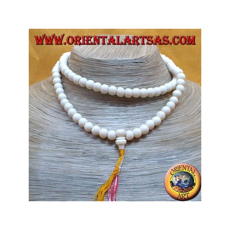 Buddhist Mālā 108 beads of 8 mm. in yak bone
