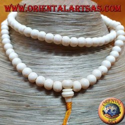 Mālā bouddhiste 108 perles de 8 mm. en os de yak