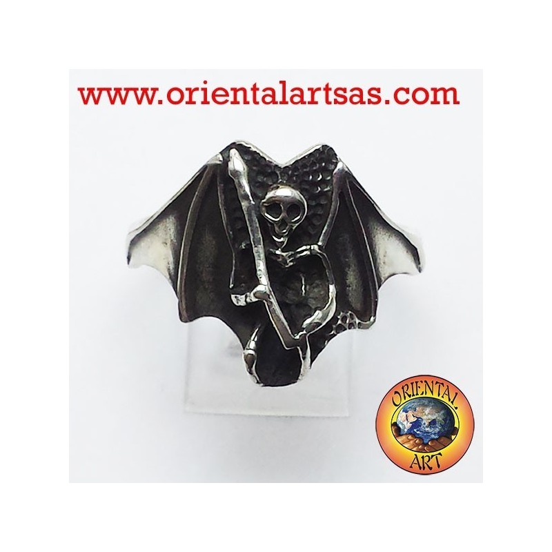 Anello Zombie la morte oltretomba in argento
