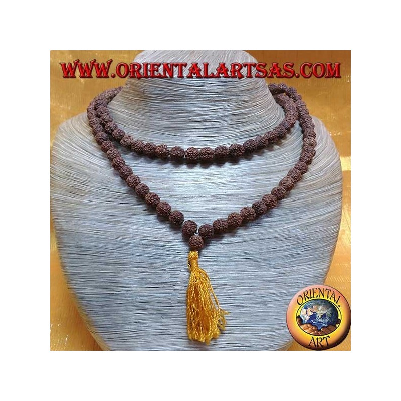 Buddhist Mālā 108 Perlen von 8 mm. in Rudra-Samen