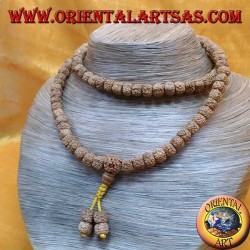 Bouddhiste Mālā 108 perles 9,5 mm perles. en graines de corps claires