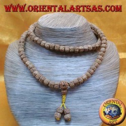 Bouddhiste Mālā 108 perles 9,5 mm perles. en graines de corps claires