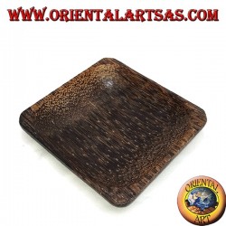 Empty tray tray, square 12 cm in coconut wood