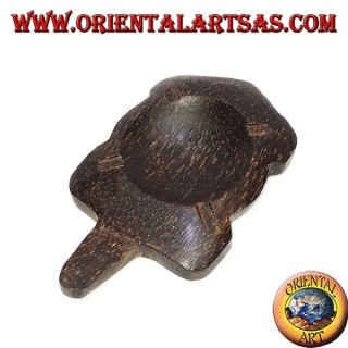 Posacenere a forma di tartaruga in legno di cocco