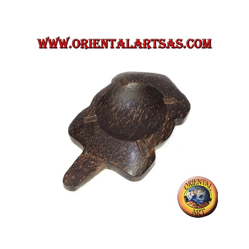 Cendrier tortue en bois de coco
