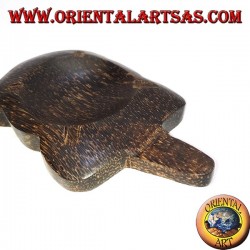 Turtle ashtray in coconut wood