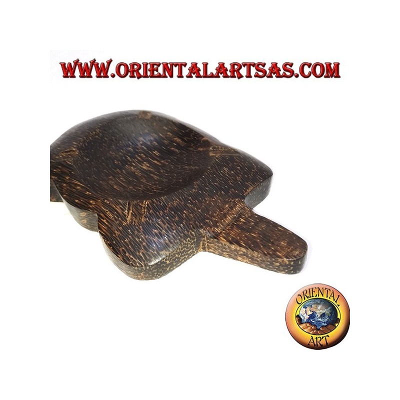Schildkrötenaschenbecher in Kokosnussholz