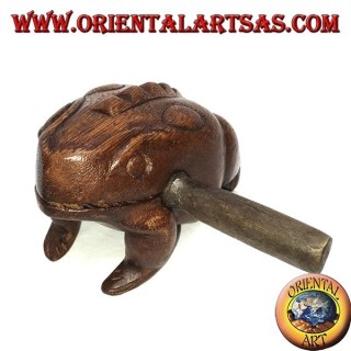 Large singing frog (playable) in suar wood