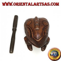 Grande grenouille chantante (jouable) en bois de suar