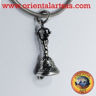 Pendentif de Bell ou Gantha argent tibétain