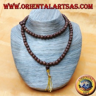 Chapelet bouddhiste Mālā (Japamālā) avec 108 grains de 8 mm. palissandre