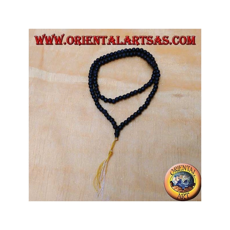 Mālā (Japamālā) Buddhist rosary with 108 Grains of 6 mm. in black rosewood