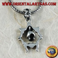 Colgante de plata del cráneo móvil