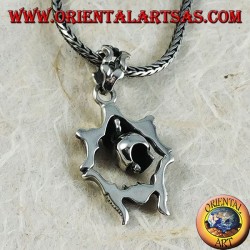 Silver pendant Mobile skull