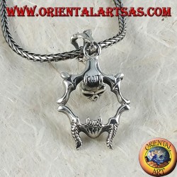 Silver pendant Mobile skull