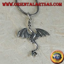 Colgante de plata, gran dragón basilisco celta