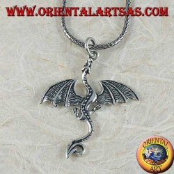 Colgante de plata, gran dragón basilisco celta