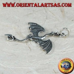 Colgante de plata, gran dragón basilisco celta