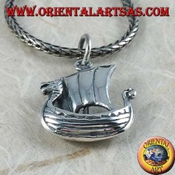 Pendentif en argent, voilier Vikinga