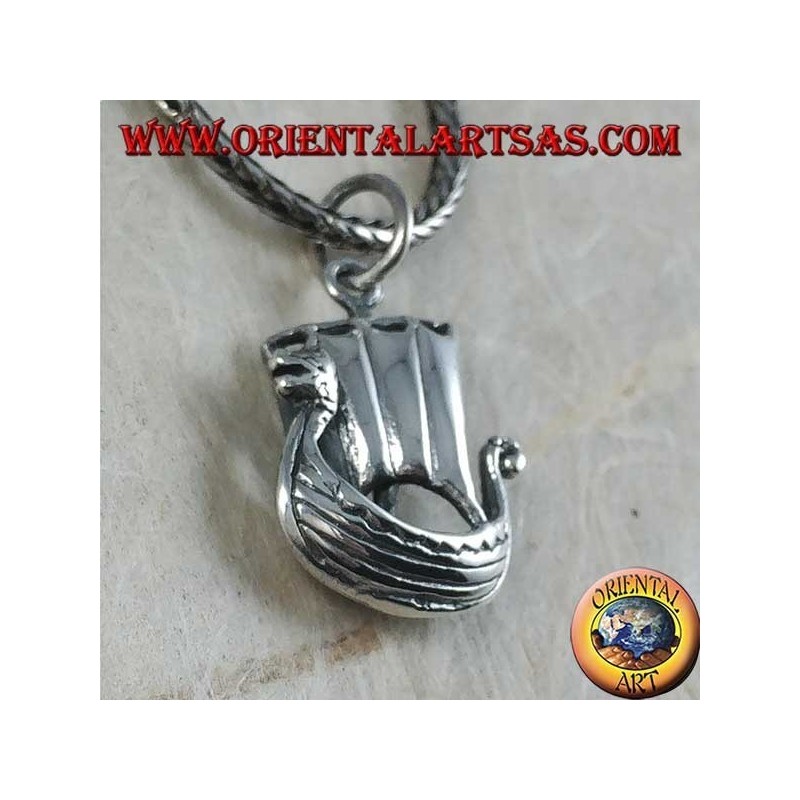 Pendentif en argent, voilier Vikinga