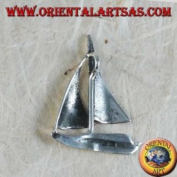Colgante de plata, velero mediano