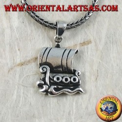 Silver pendant, warship of ancient Greece