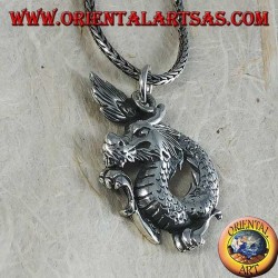Silver pendant, Chinese New Year dragon