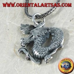 Silver pendant, Chinese New Year dragon