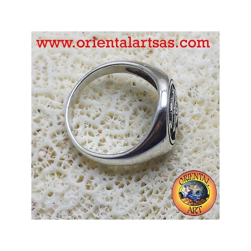 Ojo de Horus anillo de plata