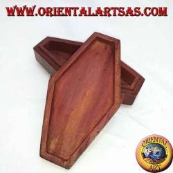 Joyero de caoba Lombok pintado a mano en forma de diamante (rojo, pequeño)