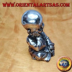 Buddhist pupil in thought (small) in resin