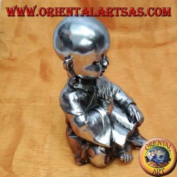 Buddhist student in meditation (medium) in resin