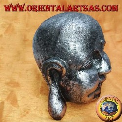 Silver Buddha head (large) in resin