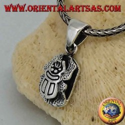 Grand pendentif coléoptère double face en argent