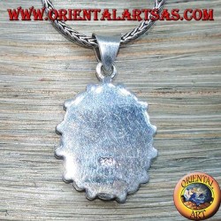 Pendentif en argent, bouclier avec turquoise indigène (Indiens d'Amérique)