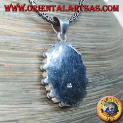 Pendentif en argent, bouclier avec turquoise indigène (Indiens d'Amérique)