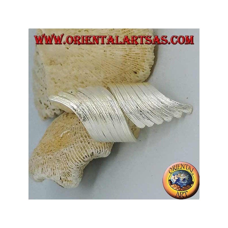 Anillo de plata con banda acanalada helicoidal ancha, Karen